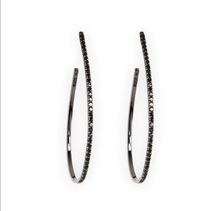 14k Black Gold Lana earrings with Black Diamonds